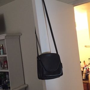 Coach vintage black leather crossbody bag
